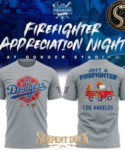 Los Angeles Dodgers x Snoopy Just A Firefighter Tee