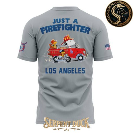 Los Angeles Dodgers x Snoopy Just A Firefighter Tee