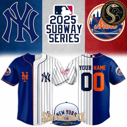 MLB 2025 New York Subway Series Yankees x Mets Baseball Jersey