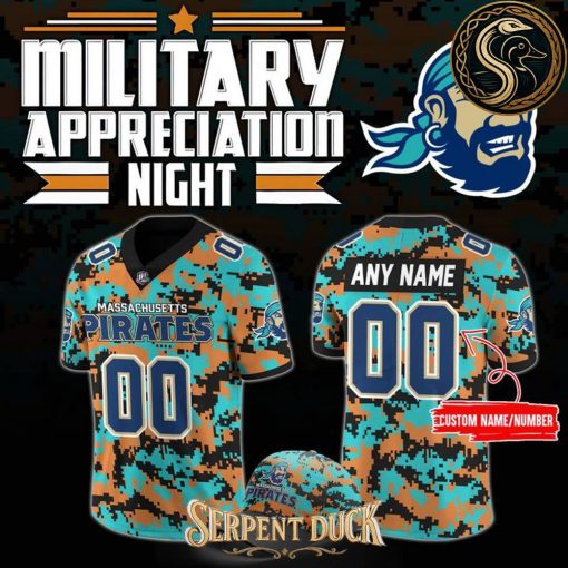 Massachusetts Pirates Military Nights Football Jersey