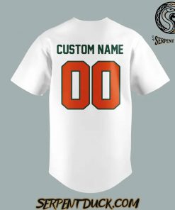 Miami Hurricanes Custom Baseball Jersey