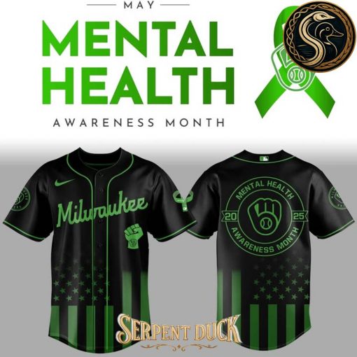 Milwaukee Brewers x Mental Health Awareness Month 2025 Baseball Jersey