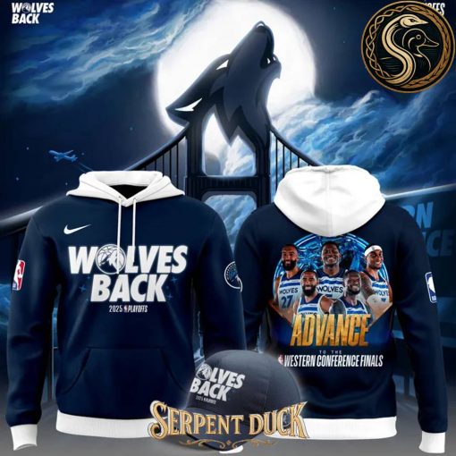Minnesota Timberwolves 2025 Playoffs “Wolves Back” Hoodie