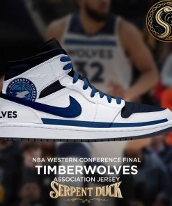 Minnesota Timberwolves NBA Western Conference Final Association Jersey Air Jordan 1 Sneaker
