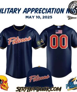 Myrtle Beach Pelicans 2025 Military Appreciation Night Baseball Jersey