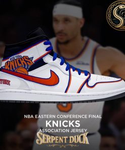 New York Knicks NBA Eastern Conference Final Association Jersey Air Jordan 1 Sneaker
