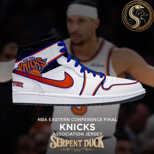 New York Knicks NBA Eastern Conference Final Association Jersey Air Jordan 1 Sneaker