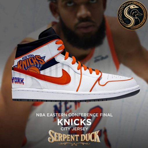New York Knicks NBA Eastern Conference Final City Jersey Air Jordan 1 Sneaker