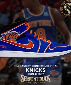 New York Knicks NBA Eastern Conference Final Icon Jersey Air Jordan 1 Sneaker