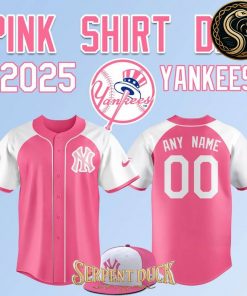 New York Yankees 2025 Pink Shirt Day Custom Baseball Jersey