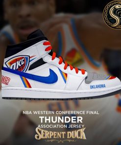 Oklahoma City Thunder NBA Western Conference Final Association Jersey Air Jordan 1 Sneaker