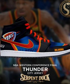 Oklahoma City Thunder NBA Western Conference Final City Jersey Air Jordan 1 Sneaker
