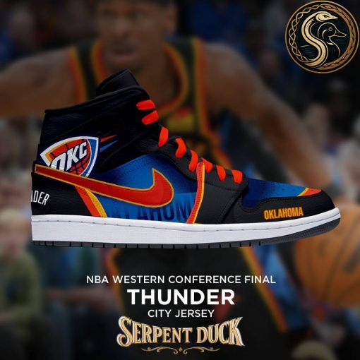 Oklahoma City Thunder NBA Western Conference Final City Jersey Air Jordan 1 Sneaker