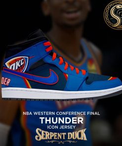 Oklahoma City Thunder NBA Western Conference Final Icon Jersey Air Jordan 1 Sneaker