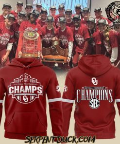 Oklahoma Sooners 2025 SEC Softball Conference Tournament Champions Hoodie