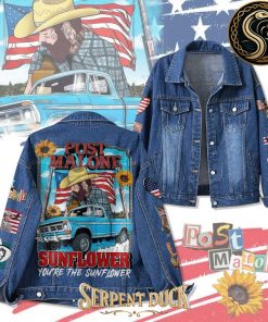 Post Malone Sunflower Denim Jacket