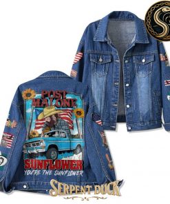 Post Malone Sunflower Denim Jacket
