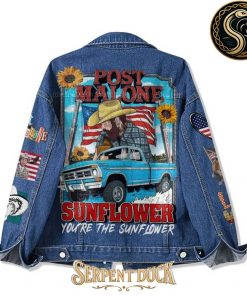 Post Malone Sunflower Denim Jacket