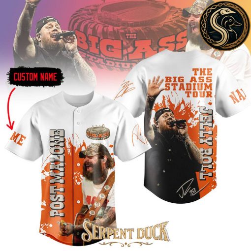 Post Malone x Jelly Roll The Big Ass Stadium Tour Baseball Jersey