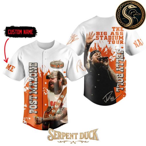Post Malone x Jelly Roll The Big Ass Stadium Tour Baseball Jersey