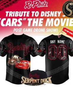 Reading Fightin Phils “Cars” The Movie Special Baseball Jersey
