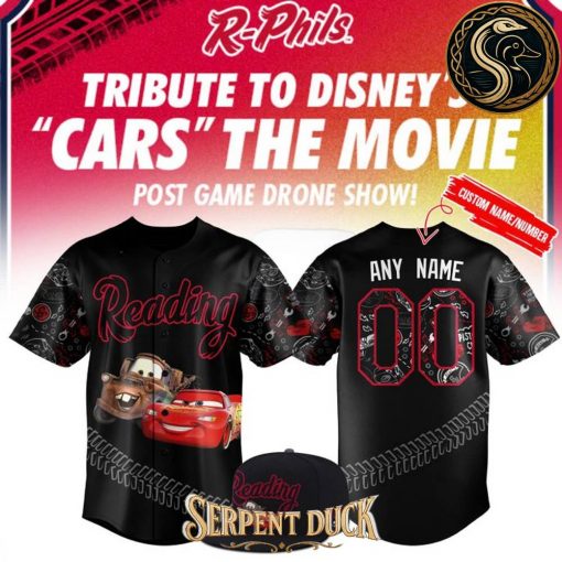 Reading Fightin Phils “Cars” The Movie Special Baseball Jersey