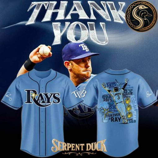 Tampa Bay Rays Evan Longoria Thank You For The Memories Signatures Jersey
