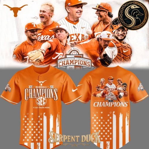 Texas Longhorns Baseball Tourament Champions Jersey