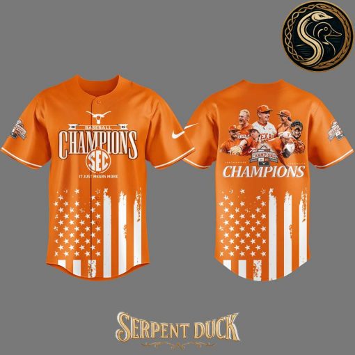 Texas Longhorns Baseball Tourament Champions Jersey