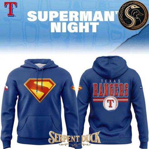 Texas Rangers x Superman Night Hoodie