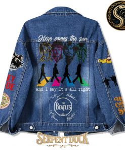 The Beatles Here Comes The Sun And I Say Its All Right Denim Jacket
