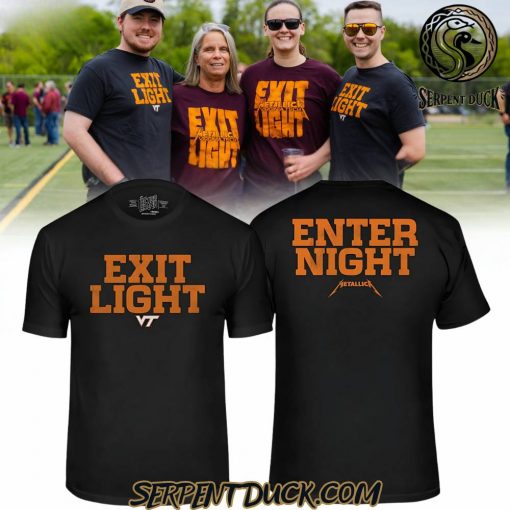 Virginia Tech Hokies Metallica Retro “EXIT LIGHT,ENTER NIGHT” Tee