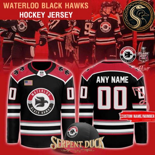 Waterloo Black Hawks 2025 Clark Cup Final Hockey Jersey