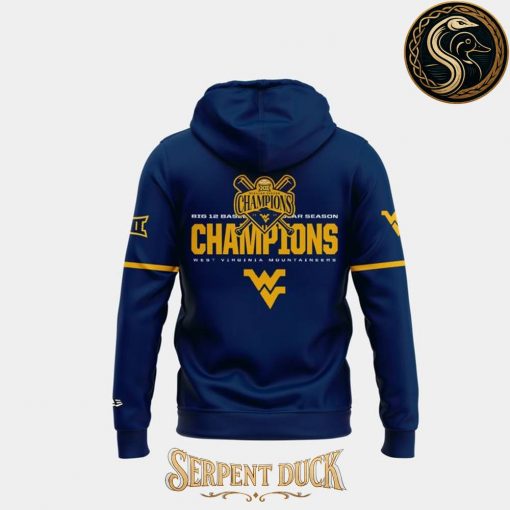 West Virginia Mountaineers Baseball BIG 12 Regular Season Champions Hoodie